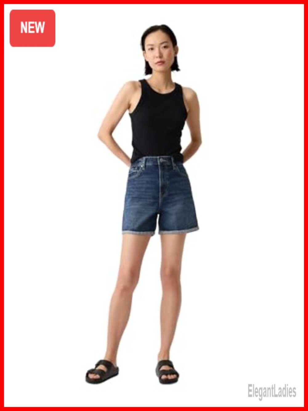 Gap Vintage Midi Bermuda Shorts Relaxed Fit Mid Rise Summer Casual